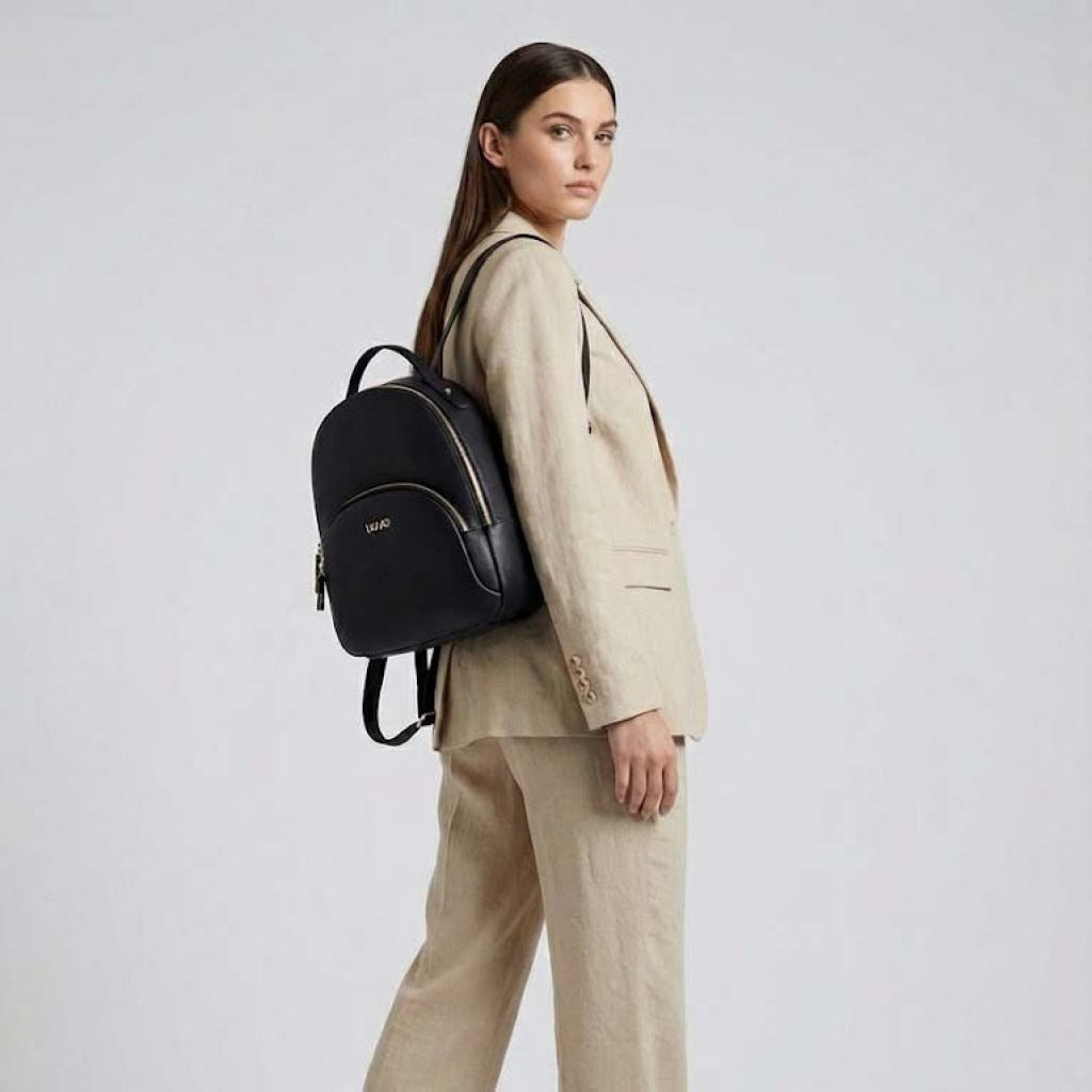 LIU-JO ECS M BACKPACK en color NEGRO  (4)