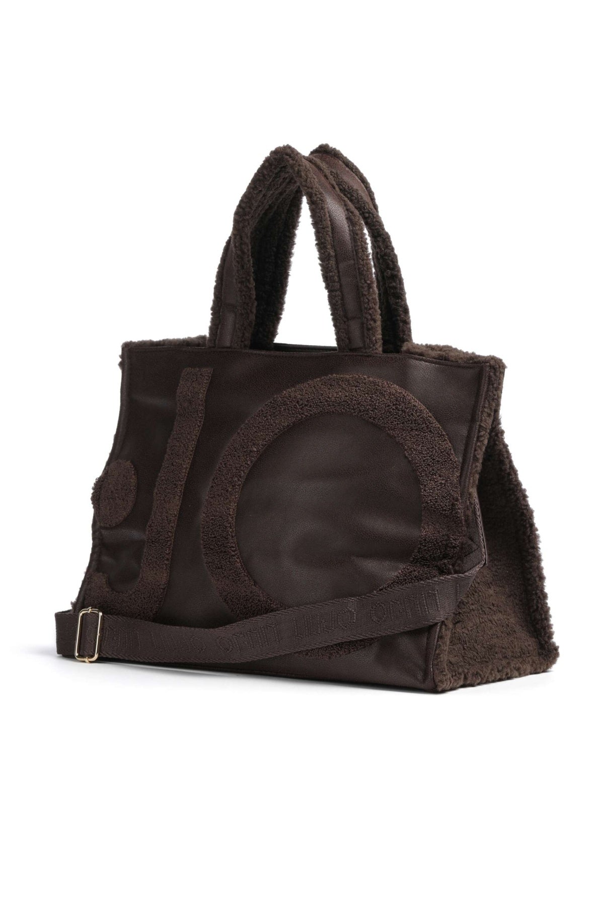 LIU-JO F E TOTE FAKE MONTONE en color MARRON  (2)