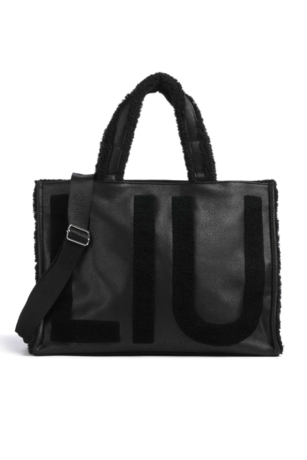LIU-JO F E TOTE FAKE MONTONE en color NEGRO  (1)