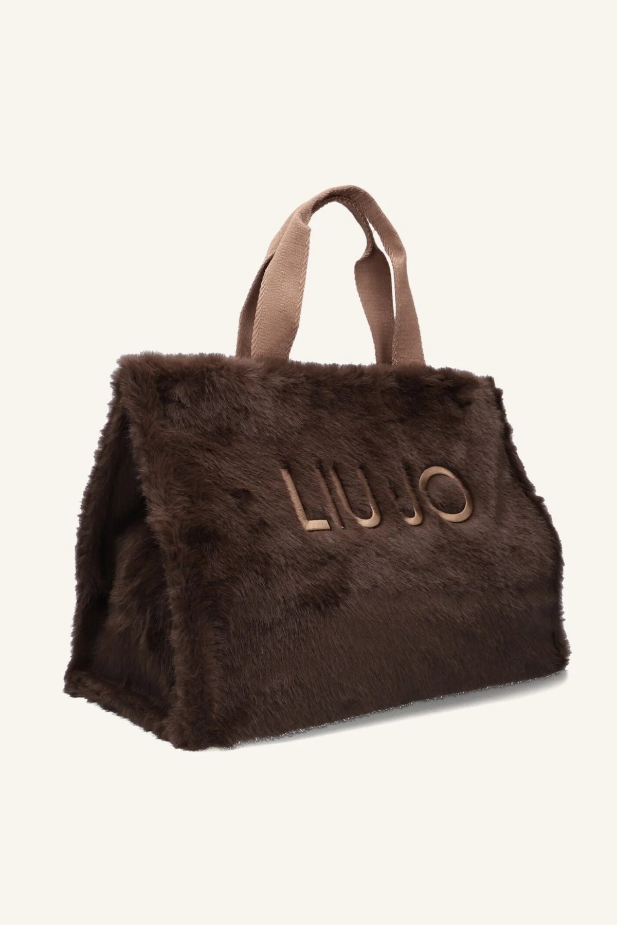 LIU-JO F E TOTE FAKE FUR en color MARRON  (3)