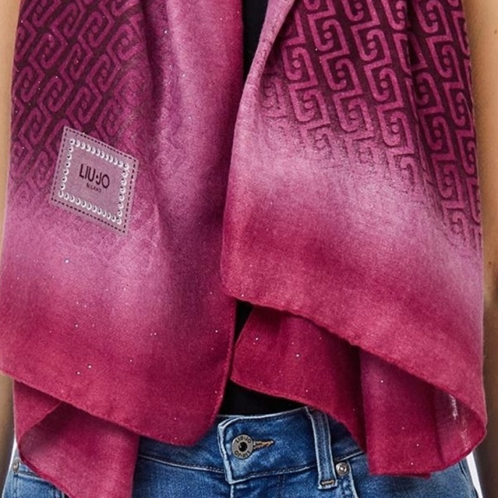 LIU-JO F T STOLA ALLOVER SHADED en color ROSA  (6)