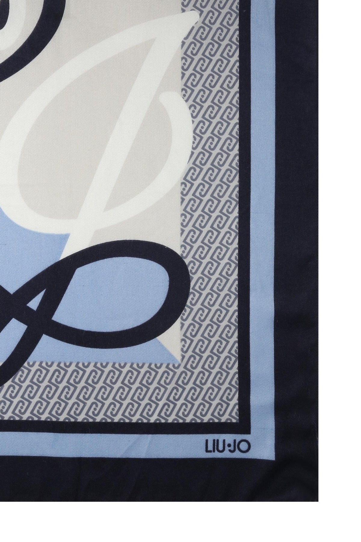 LIU-JO F T FOULARD PORTALOGO en color AZUL  (2)