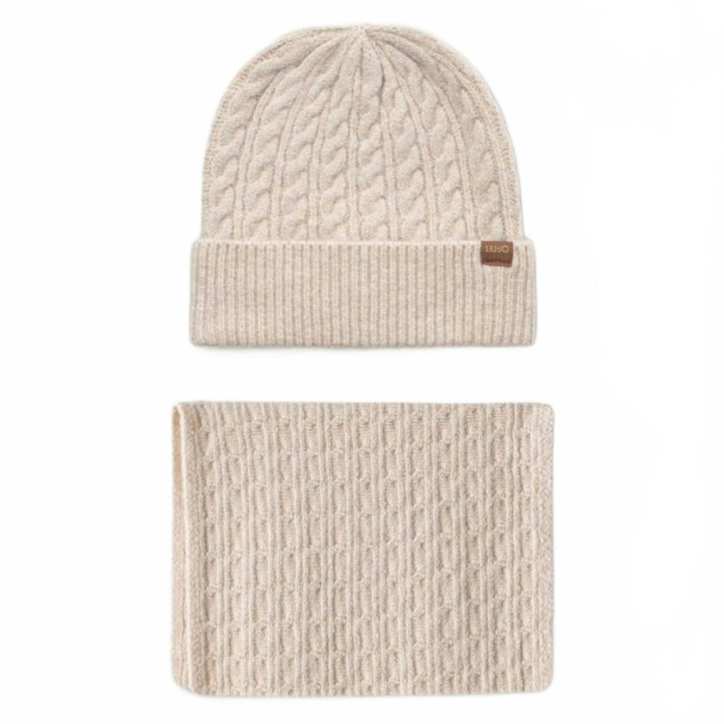 LIU-JO F MAS SET SCIARPA BEANIE en color   (4)