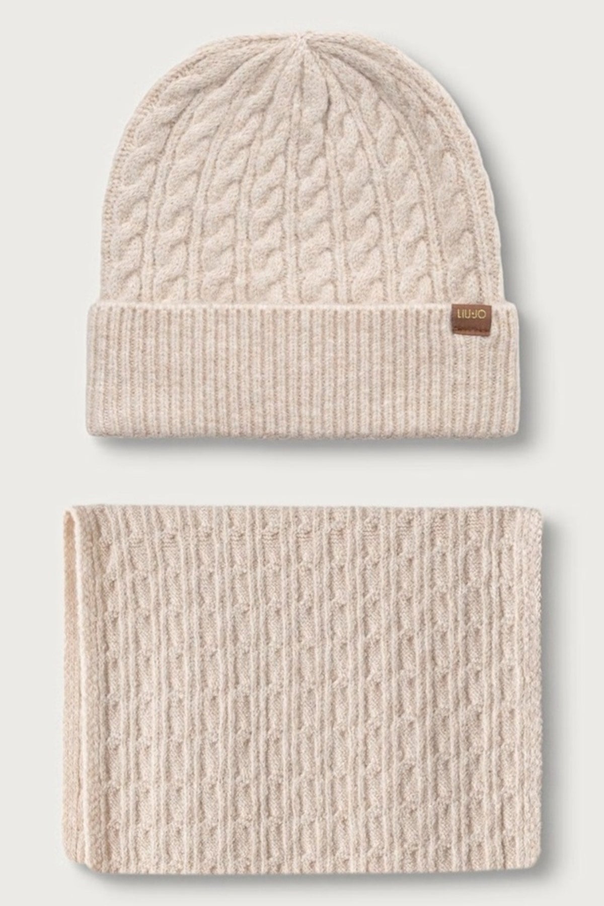 LIU-JO F MAS SET SCIARPA BEANIE en color   (1)