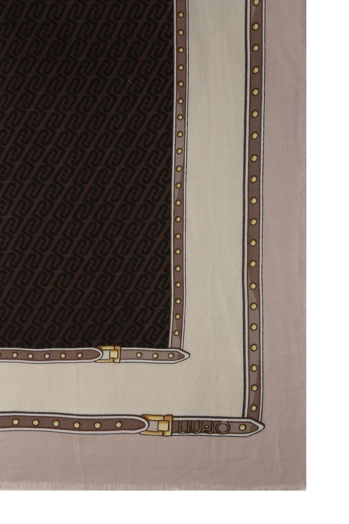 LIU-JO F T STOLA STUDS en color MARRON  (2)