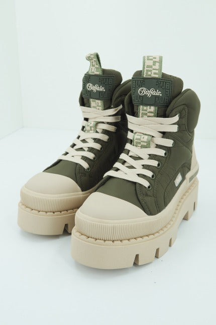 BUFFALO RAVEN LACEUP MID en color VERDE  (2)