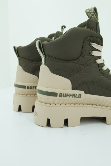 BUFFALO RAVEN LACEUP MID en color VERDE  (3)