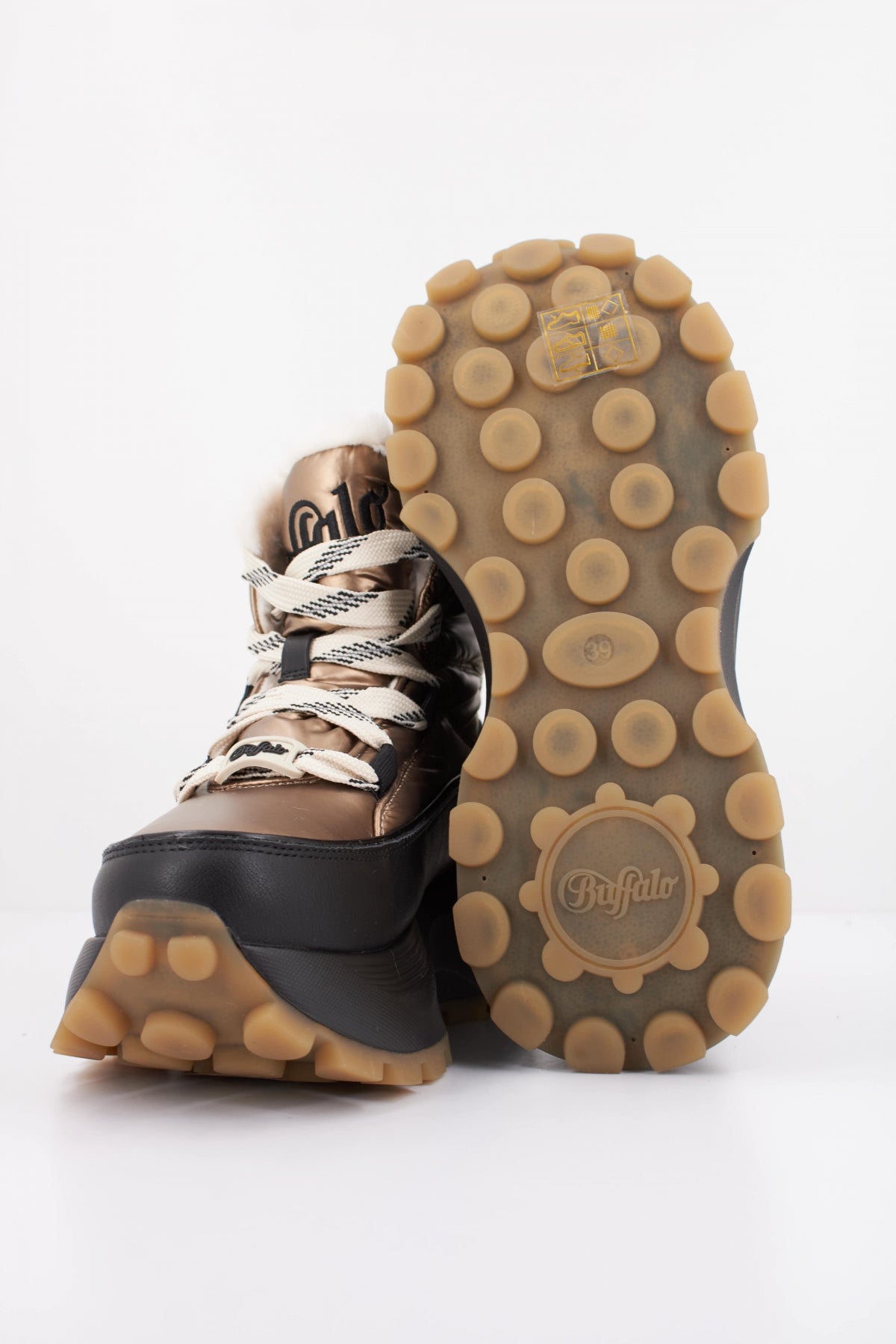 BUFFALO MANHATTEN LACE UP PUF en color NEGRO  (5)