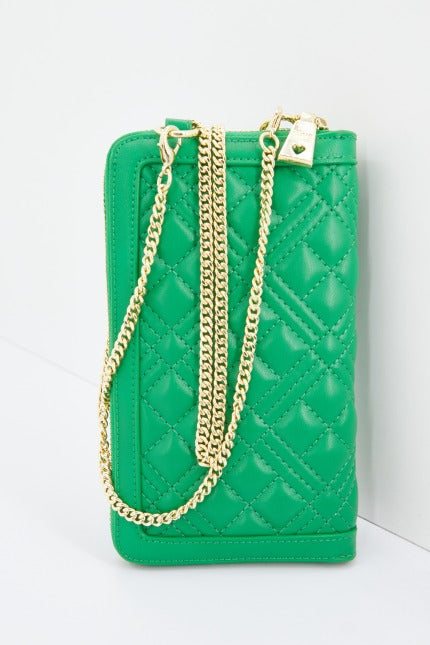 LOVE MOSCHINO JCPPG PORTAFOGLIO QUILTED en color VERDE  (3)
