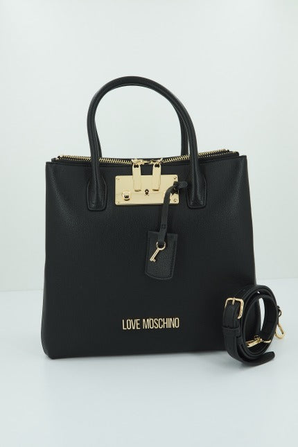LOVE MOSCHINO JCPPG BORSA PU en color NEGRO  (1)