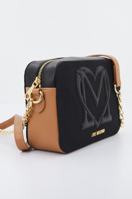 LOVE MOSCHINO JCPPG BORSA CANVAS en color NEGRO  (2)