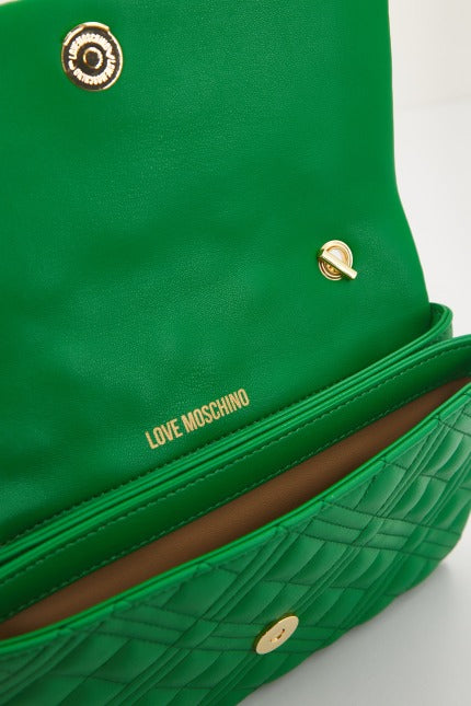 LOVE MOSCHINO JCPPG BORSA QUILTED en color VERDE  (3)