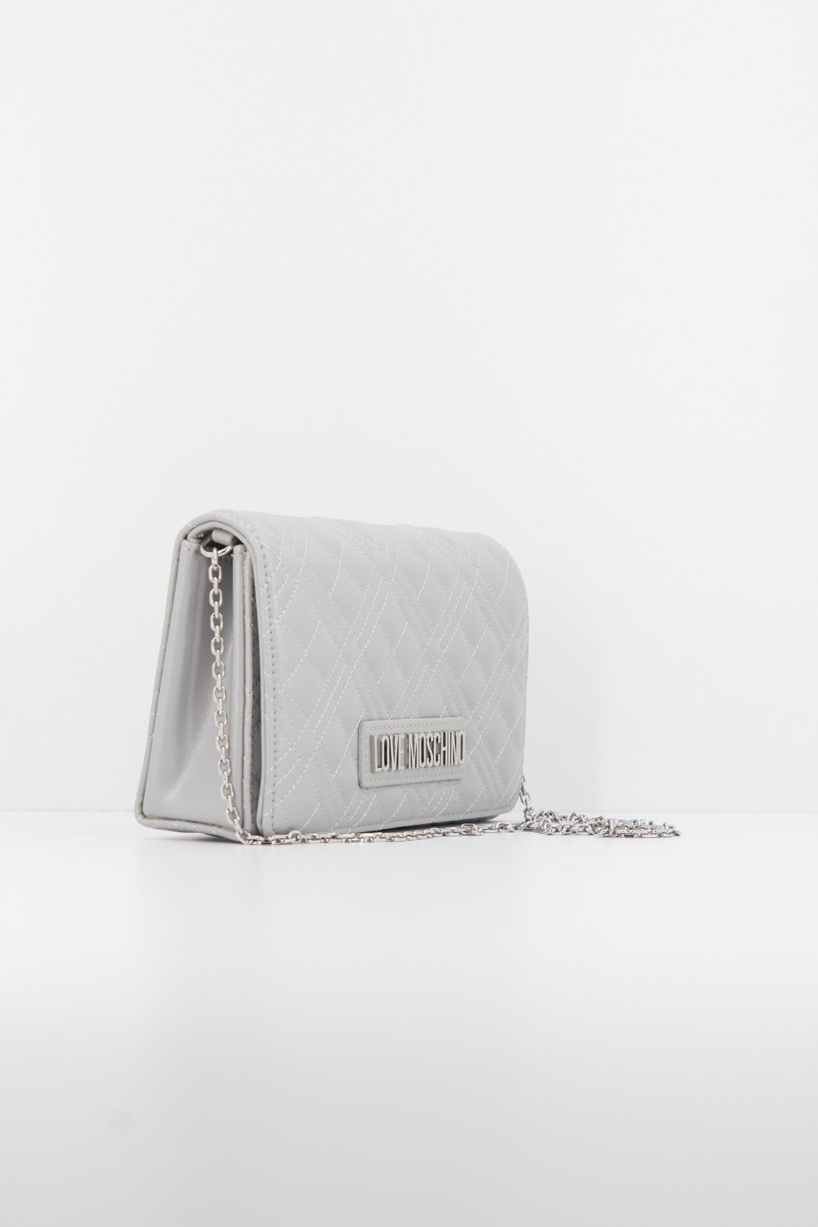 LOVE MOSCHINO BORSA QUILTED en color GRIS  (1)