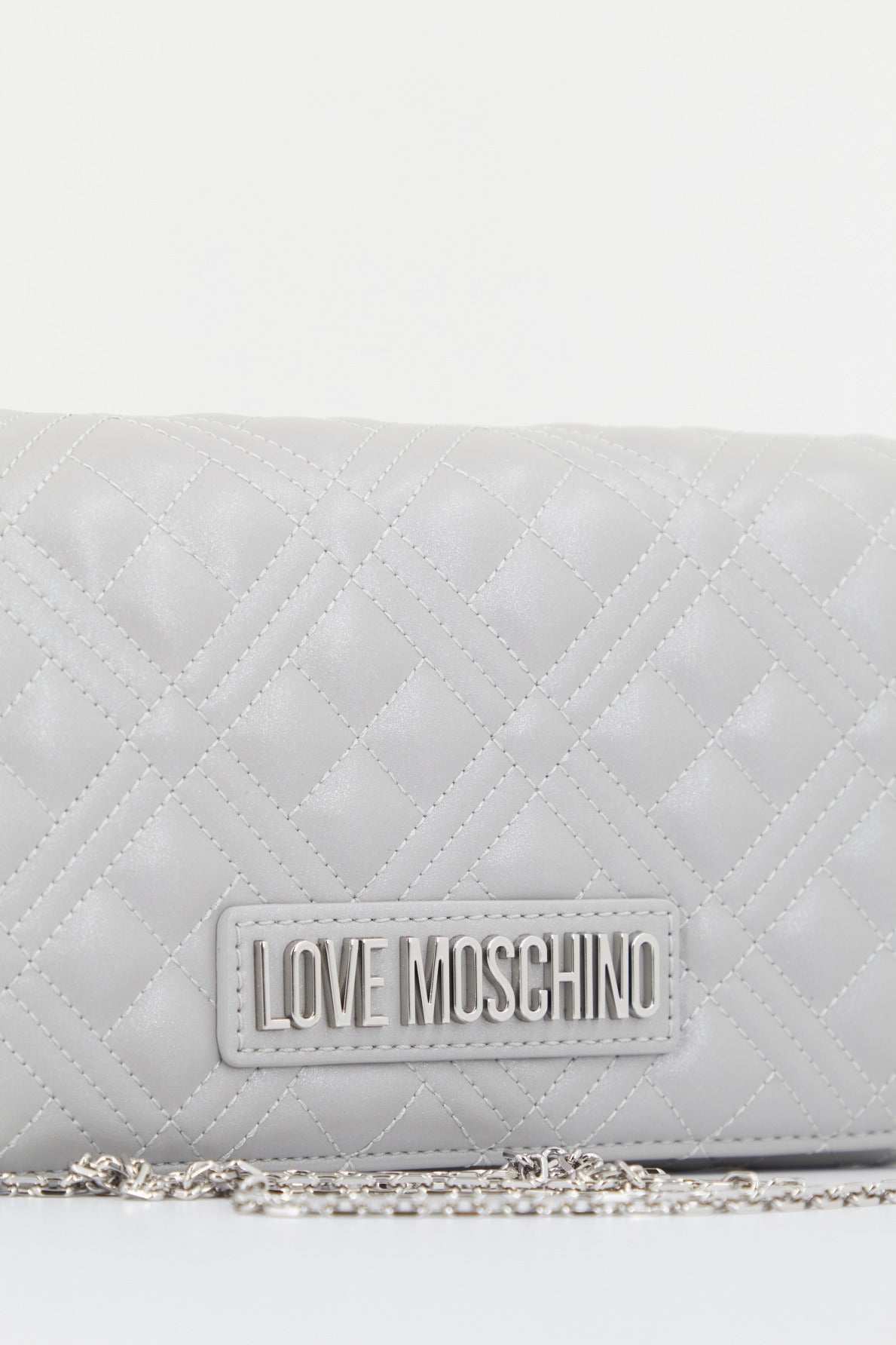 LOVE MOSCHINO BORSA QUILTED en color GRIS  (4)