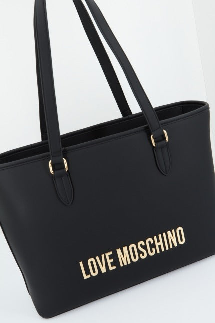 LOVE MOSCHINO BORSA PU en color NEGRO  (3)
