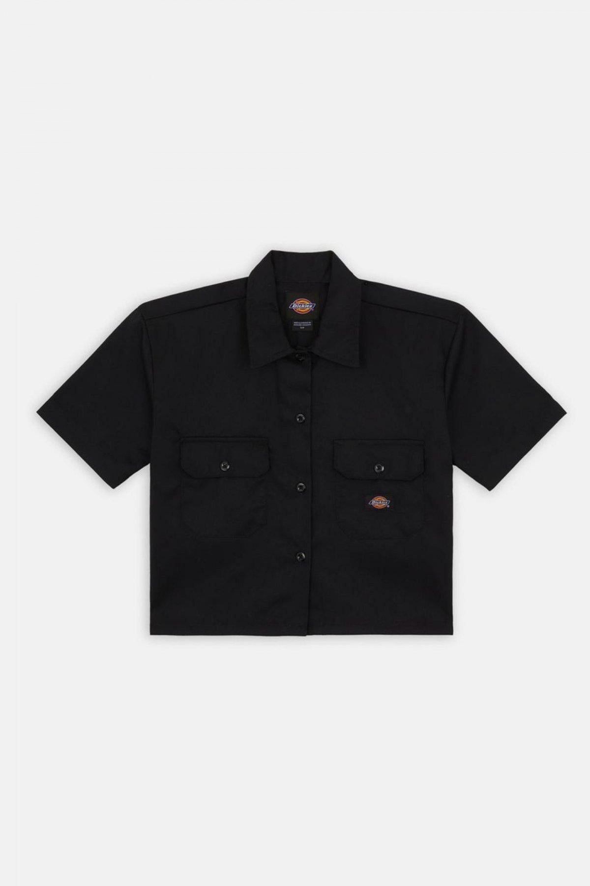 DICKIES  WORK SHIRT CROPPED SS en color NEGRO  (2)