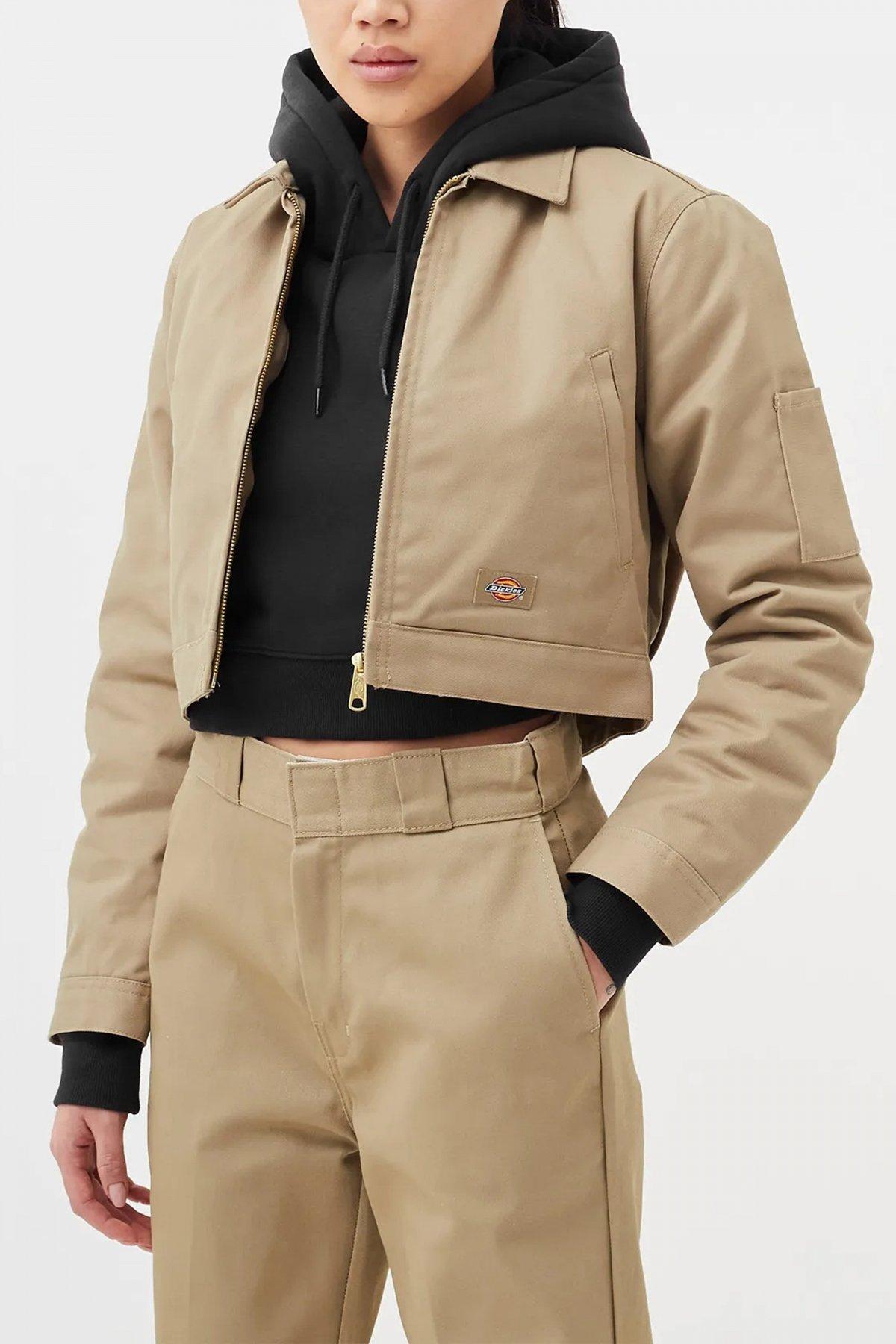 DICKIES  W UNLINED CROPPED EISE en color VERDE  (1)