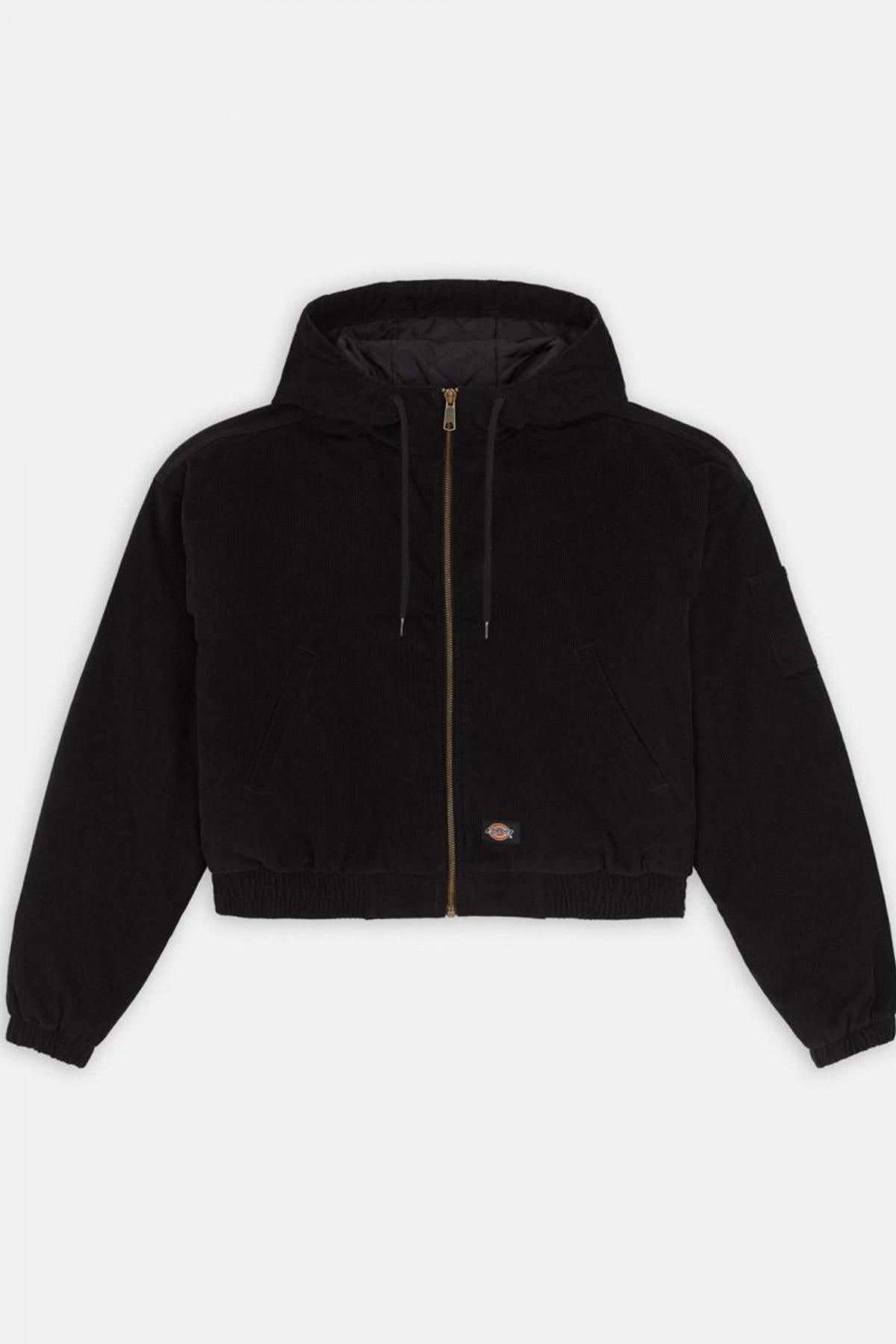 DICKIES CORDUROY HOODED JACKET en color NEGRO  (2)
