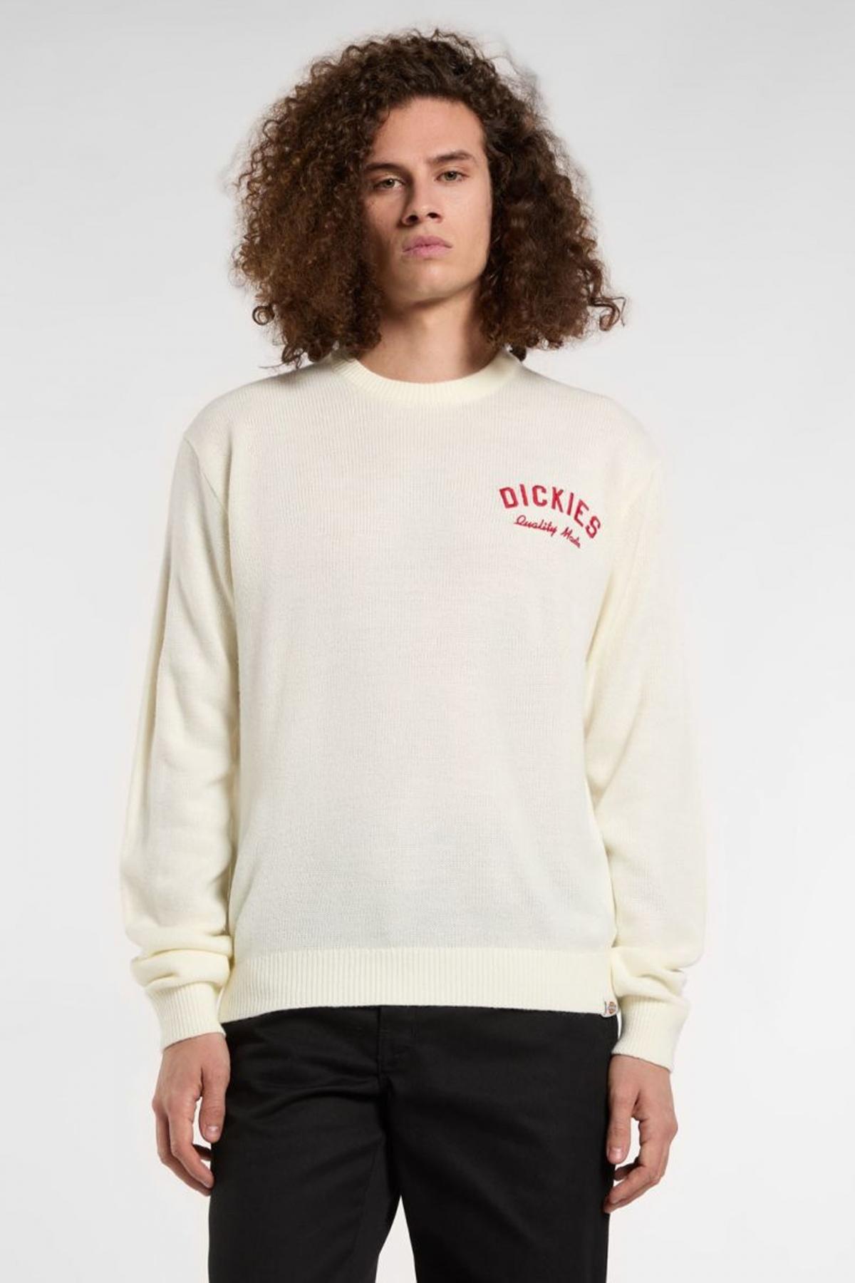 DICKIES UNIFORM SWEATER EGRET en color BLANCO  (1)
