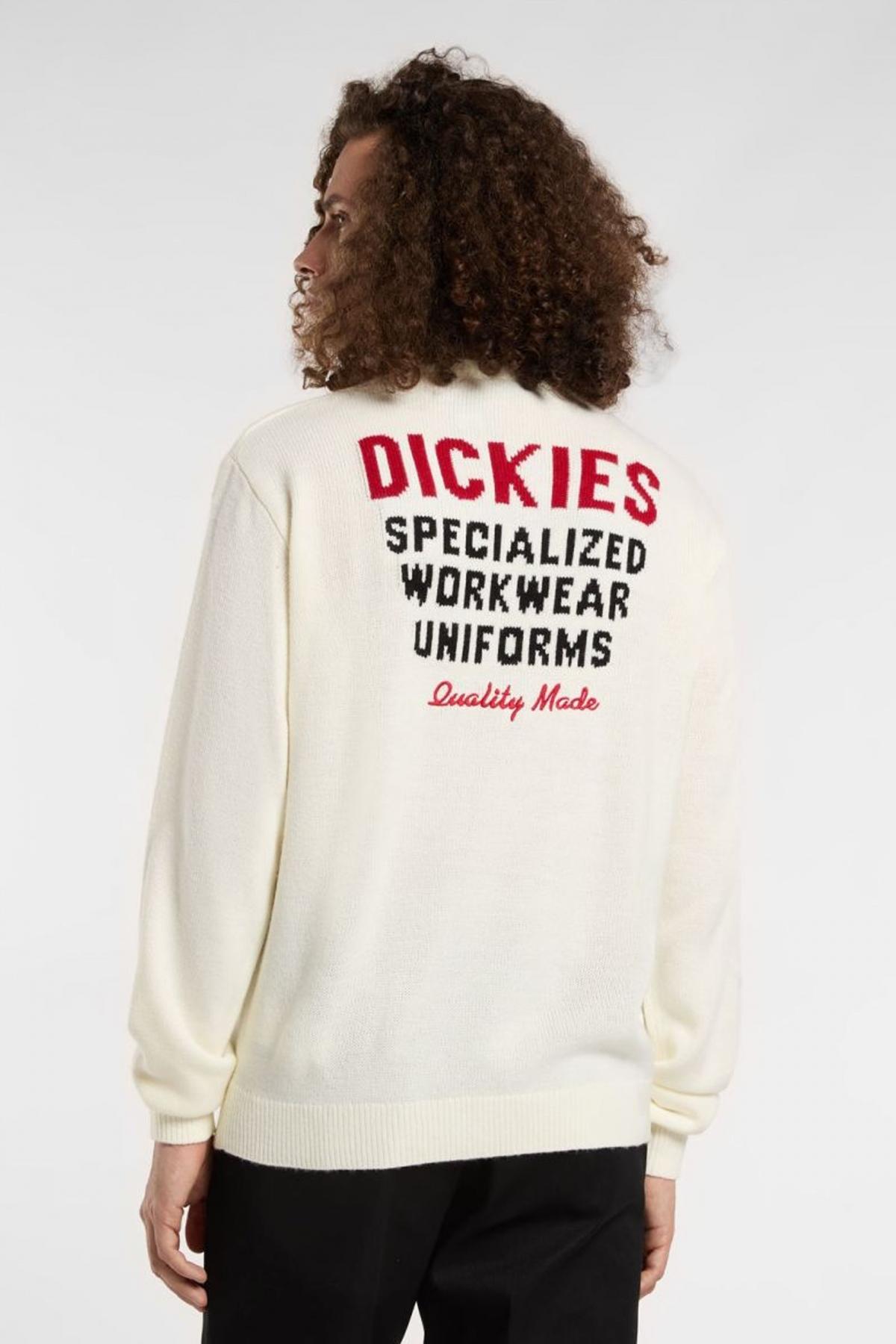 DICKIES UNIFORM SWEATER EGRET en color BLANCO  (3)