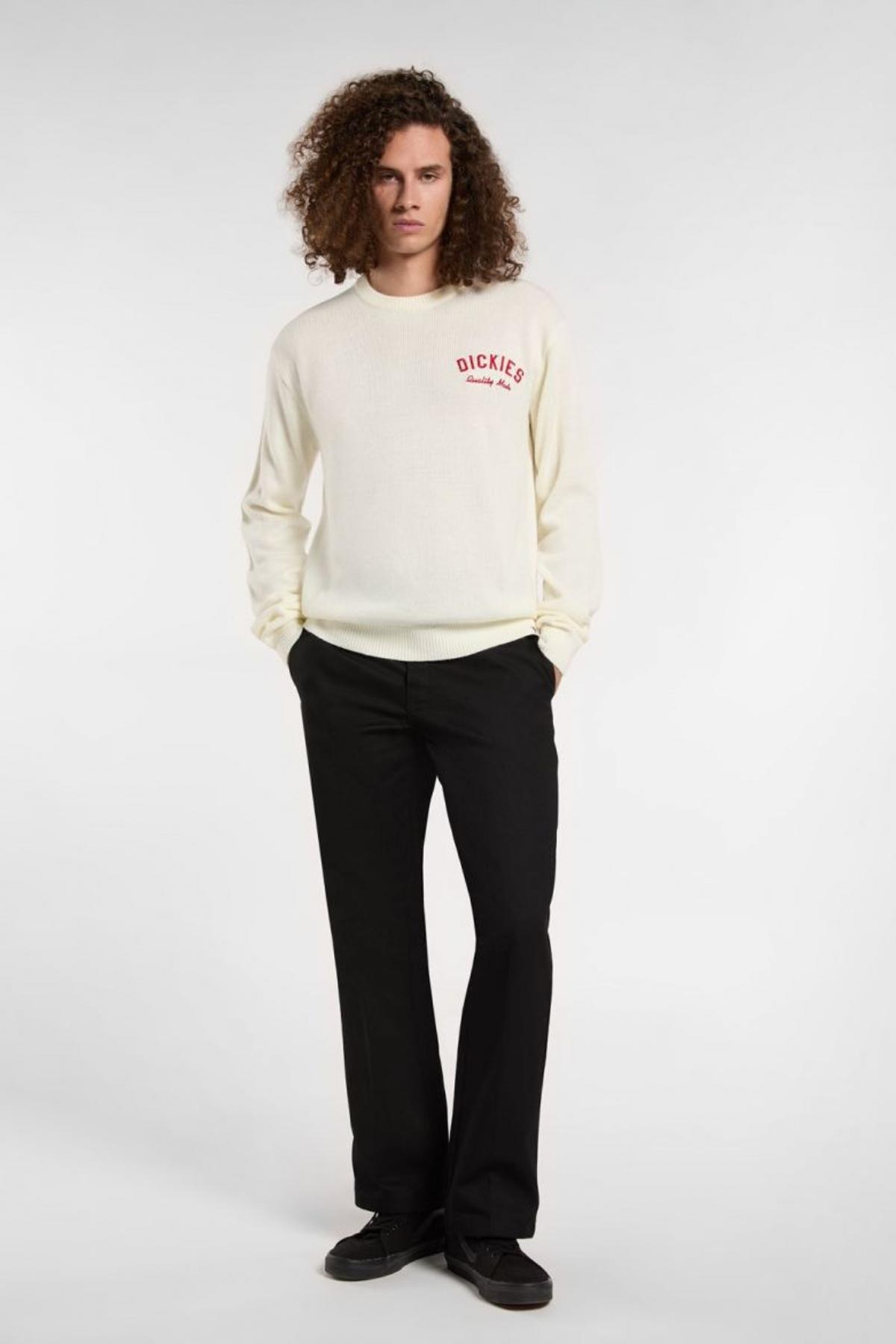 DICKIES UNIFORM SWEATER EGRET en color BLANCO  (4)