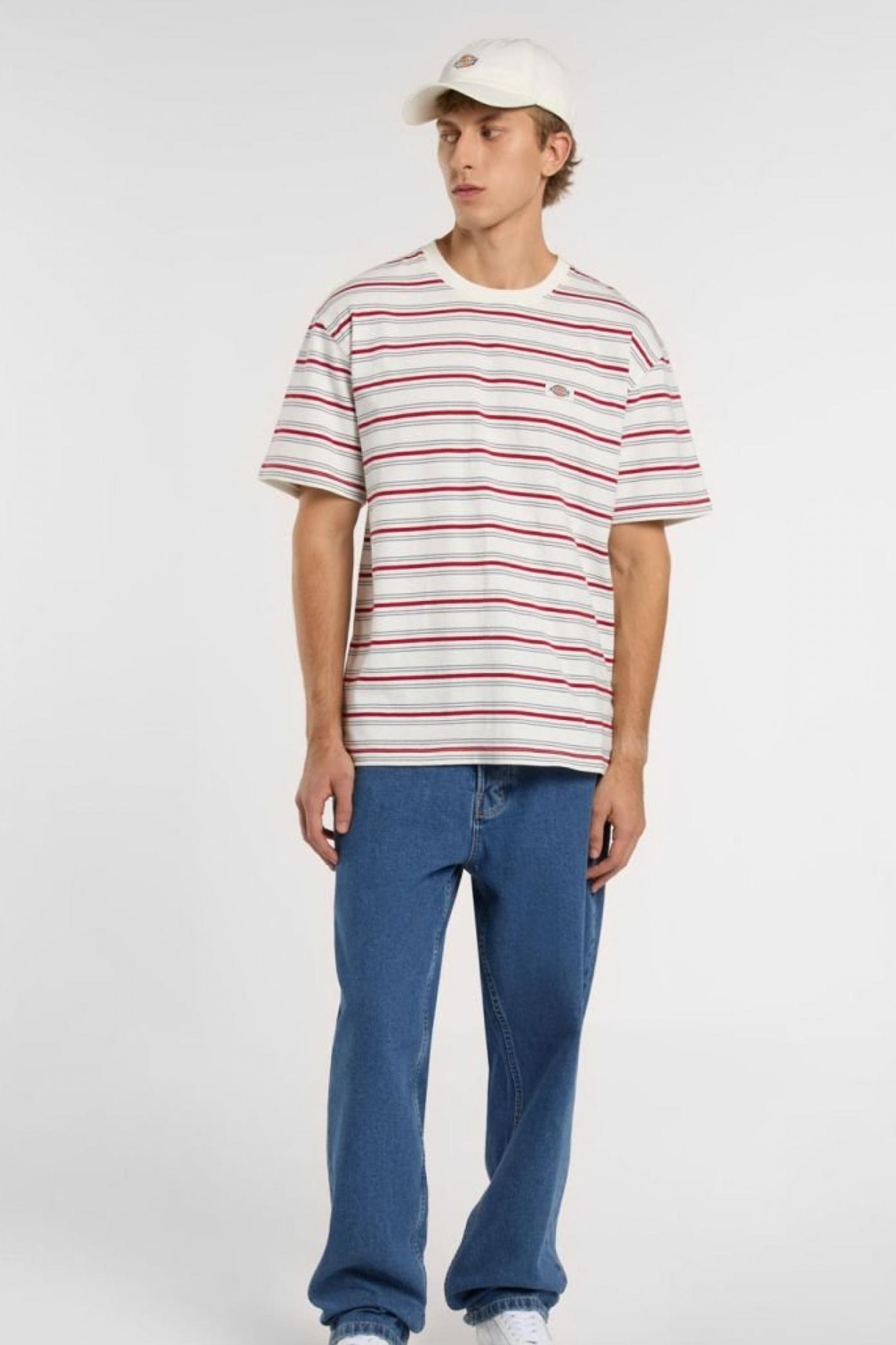 DICKIES LEWISTOWN STRIPE SS TE en color BLANCO  (1)
