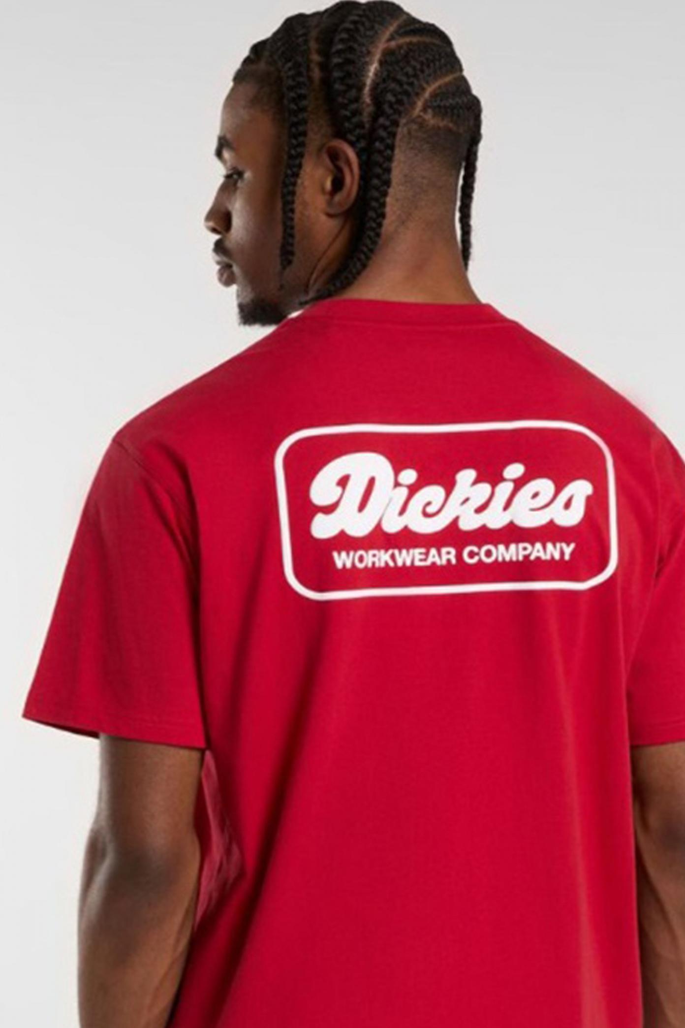 DICKIES DKAZZER LEWISTOWN SS TEE ENGLI en color ROJO  (2)