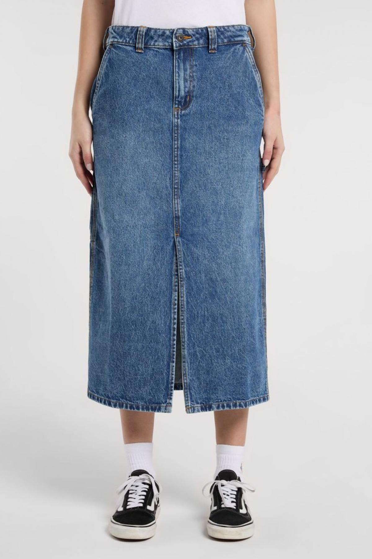 DICKIES DENIM CARPENTER SKIRT en color AZUL  (1)