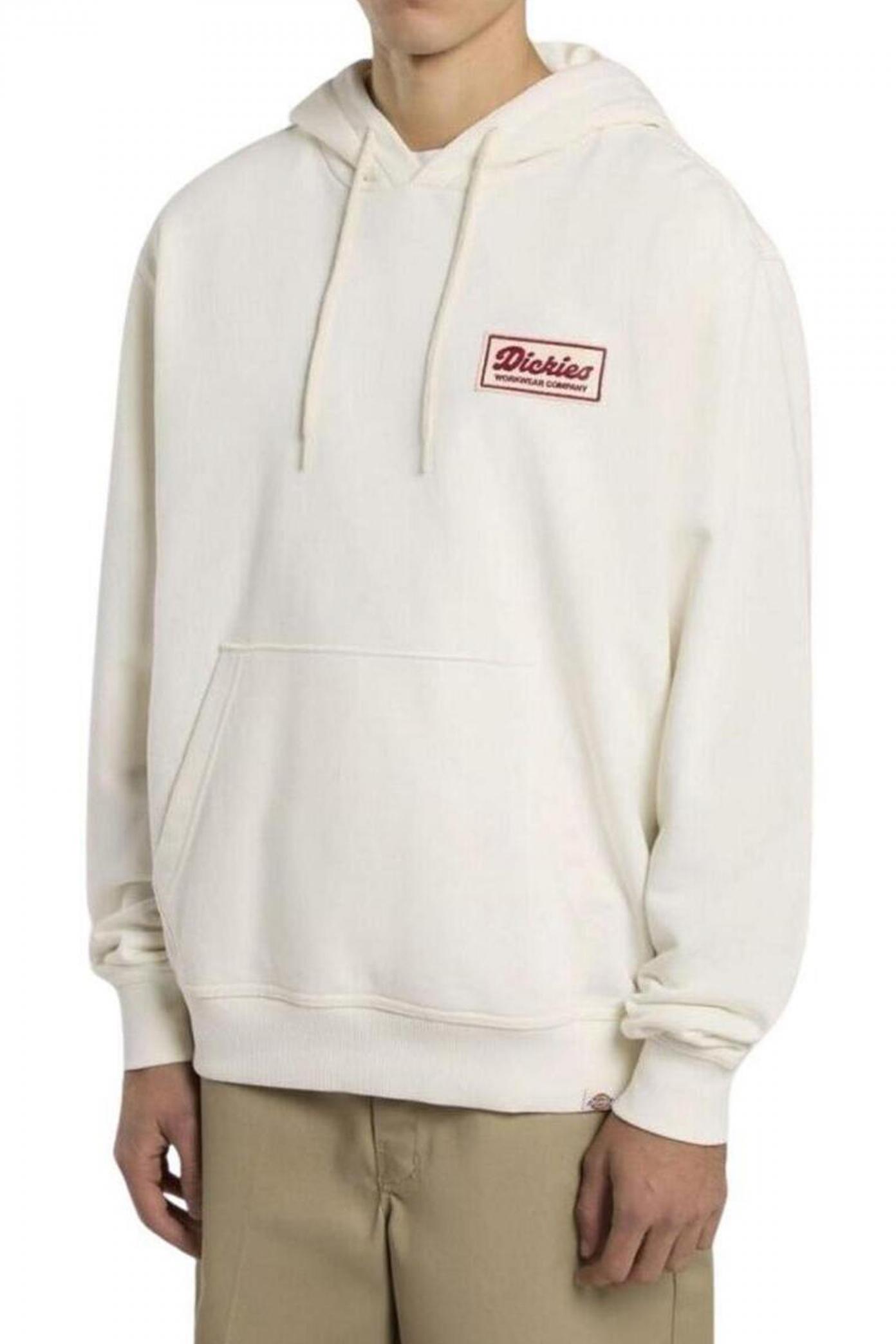 DICKIES LEWISTOWN HOODIE EGRET en color BLANCO  (1)