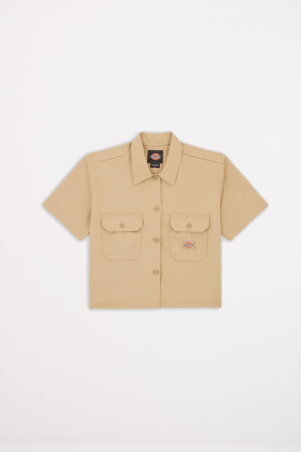 DICKIES WORK SHIRT CROPPED en color VERDE  (2)