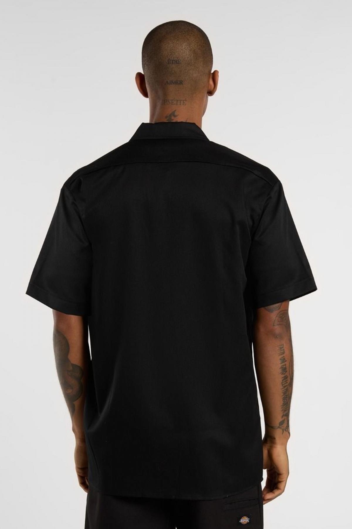 DICKIES WORK SHIRT SS REC BLAC en color NEGRO  (3)