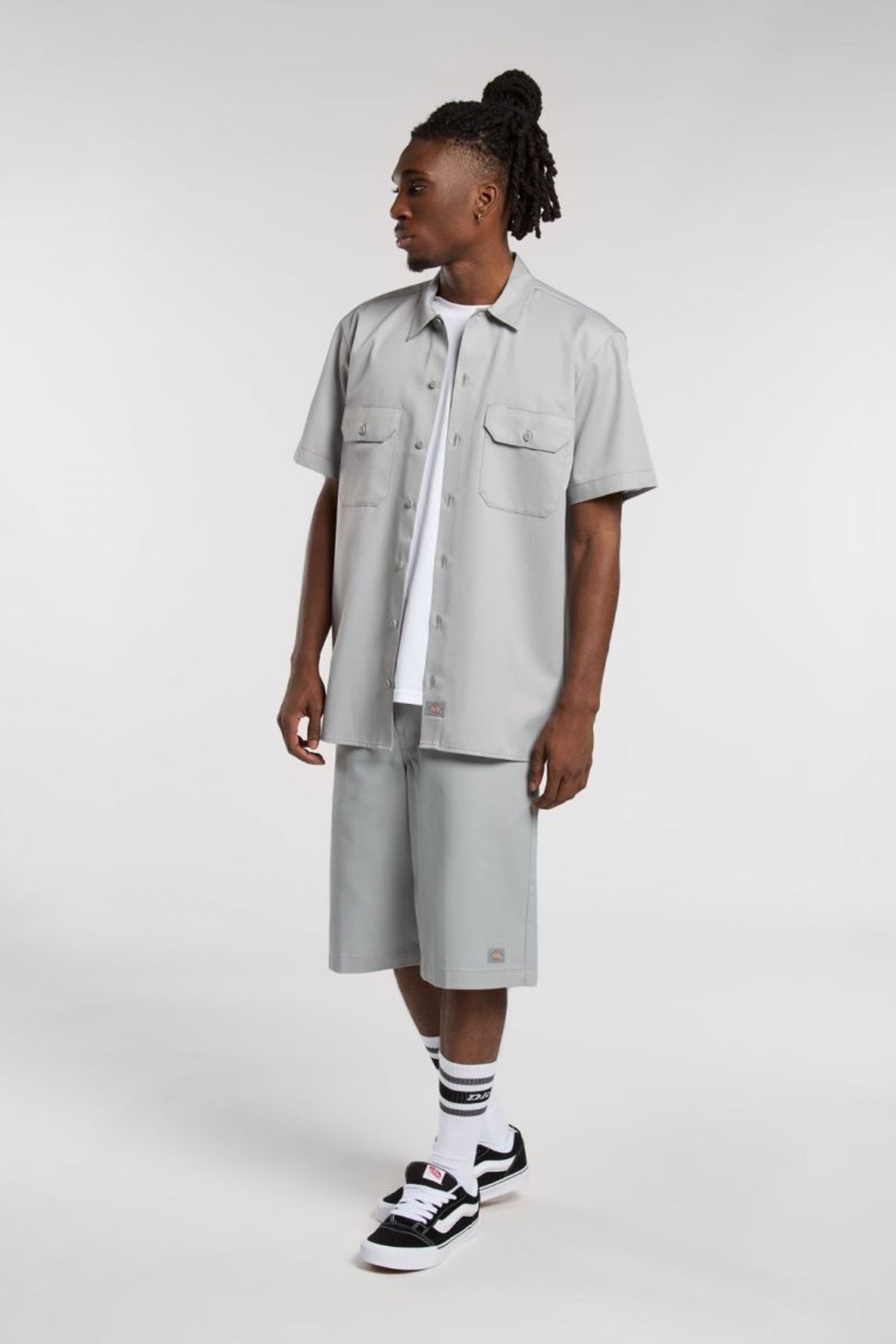 DICKIES WORK SHIRT SS REC ULTI en color GRIS  (4)