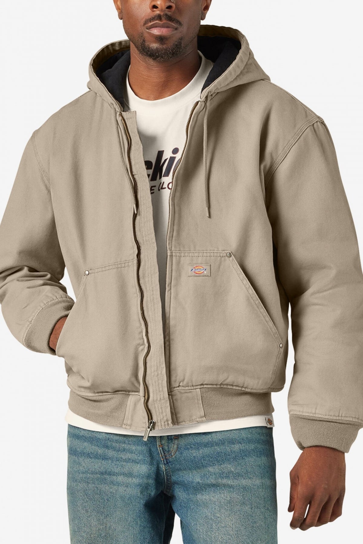 DICKIES HILHAM HOODED en color BEIS  (1)