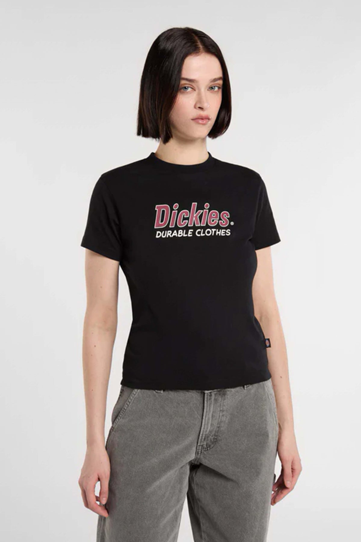 DICKIES WILLISTON TEE SS W en color NEGRO  (1)
