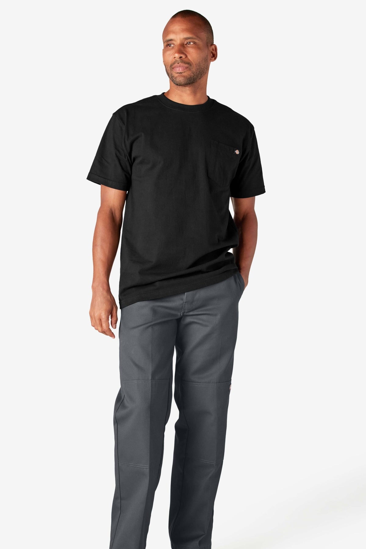 DICKIES HEAVYWEIGHT SS POCKET en color NEGRO  (1)