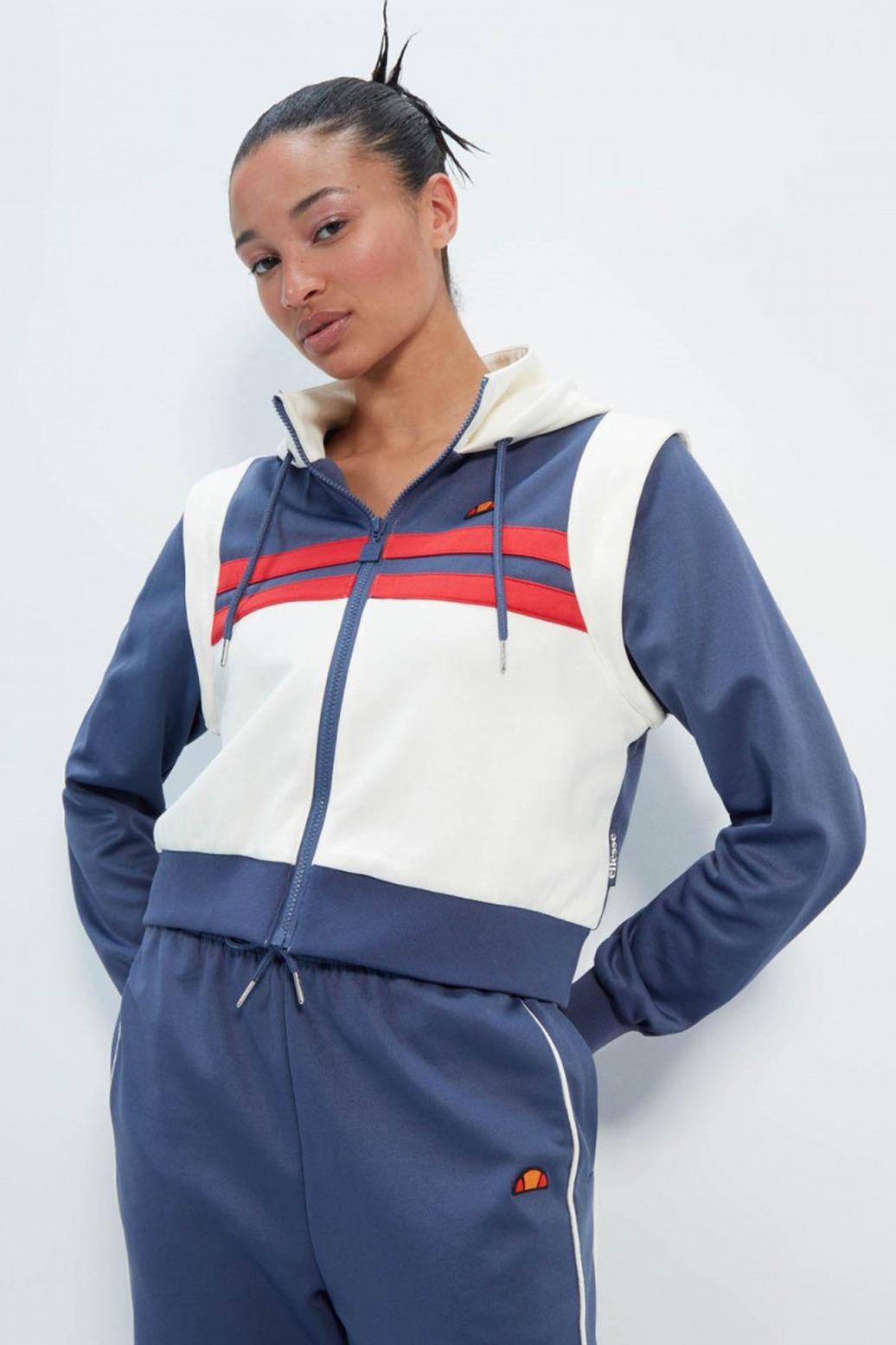 ELLESSE PERNA CROP TRACK TOP  en color AZUL  (1)