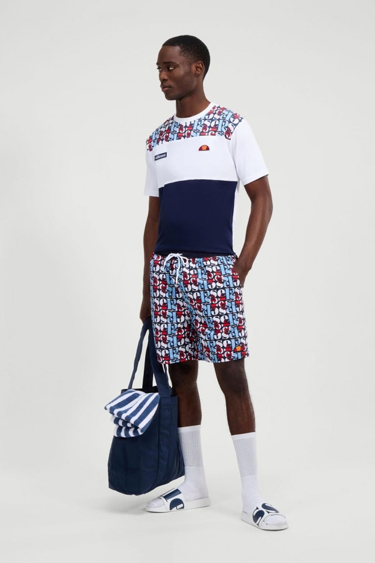 ELLESSE LOCK AOP SHORT SWIM SHORT en color AZUL  (2)