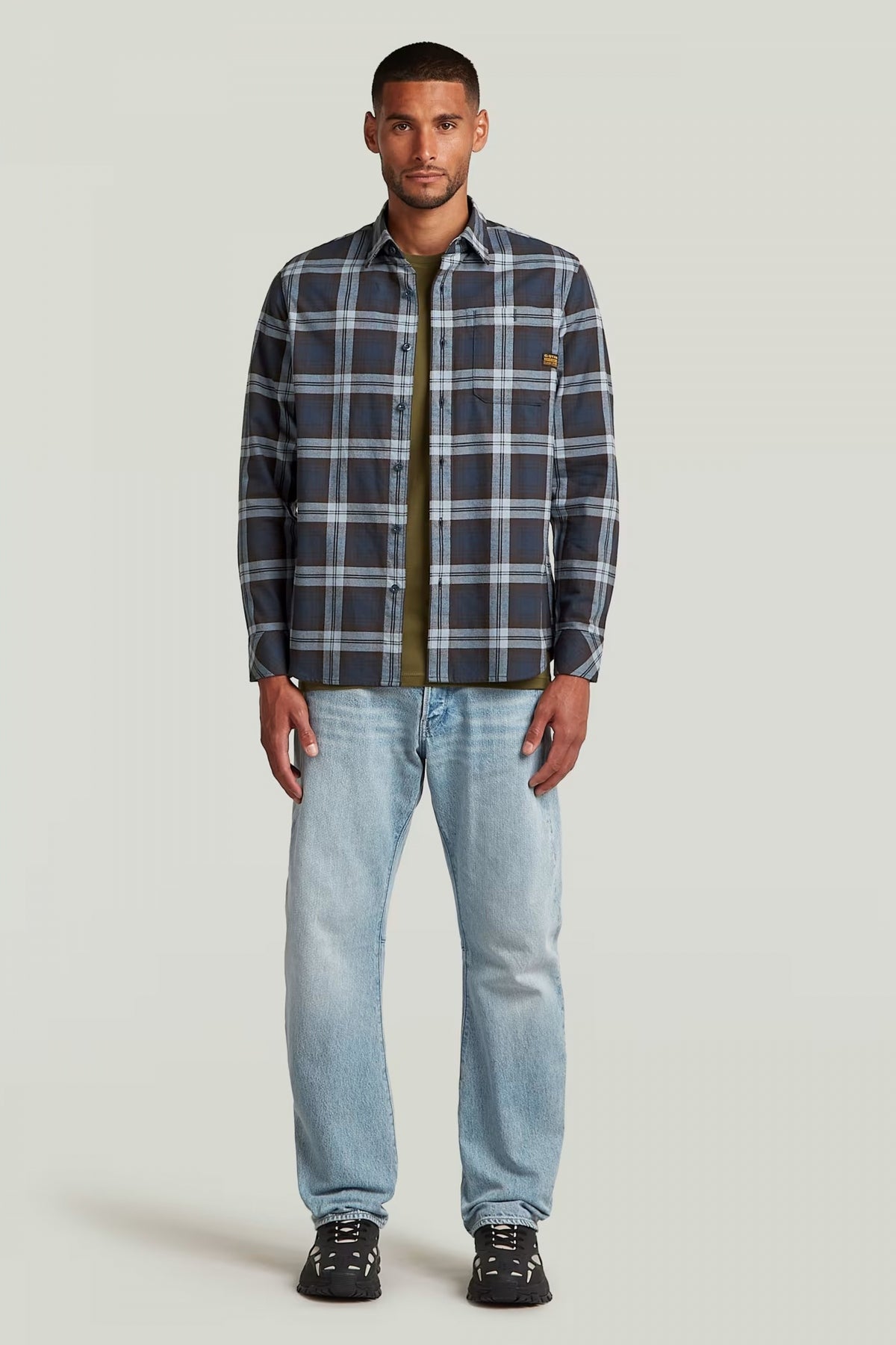 G-STAR BRISTUM , SLIM SHIRT en color AZUL  (4)