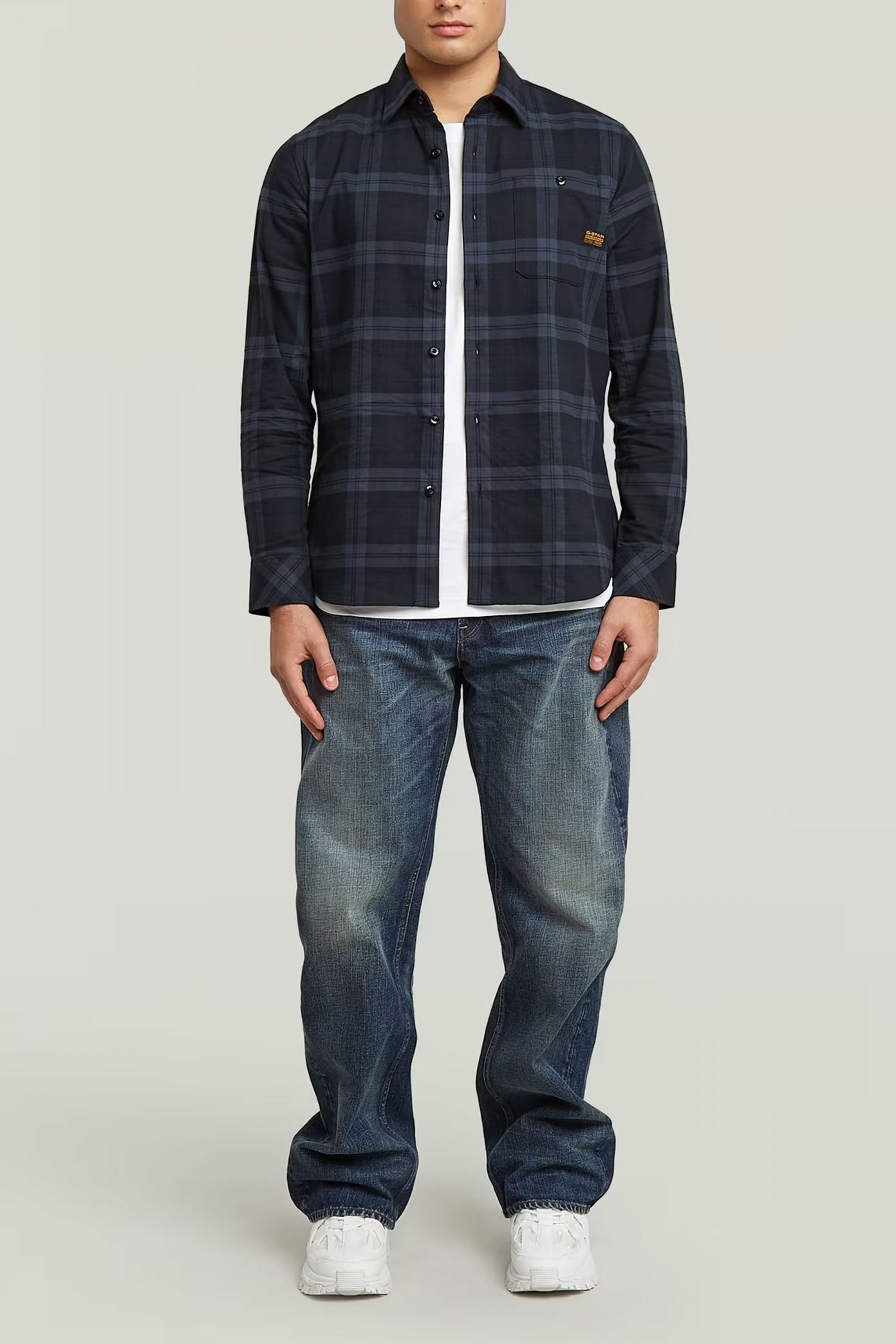 G-STAR BRISTUM , SLIM SHIRT en color AZUL  (4)