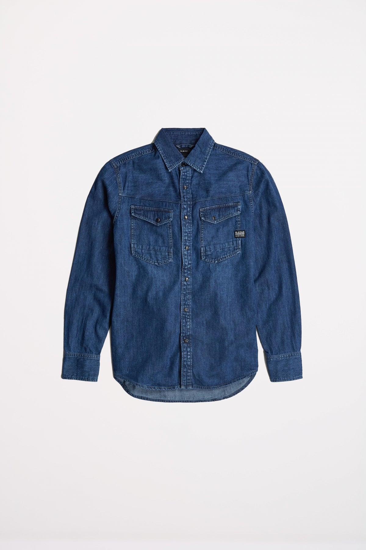 G-STAR DAKOTA SLIM SHIRT LS en color AZUL  (2)