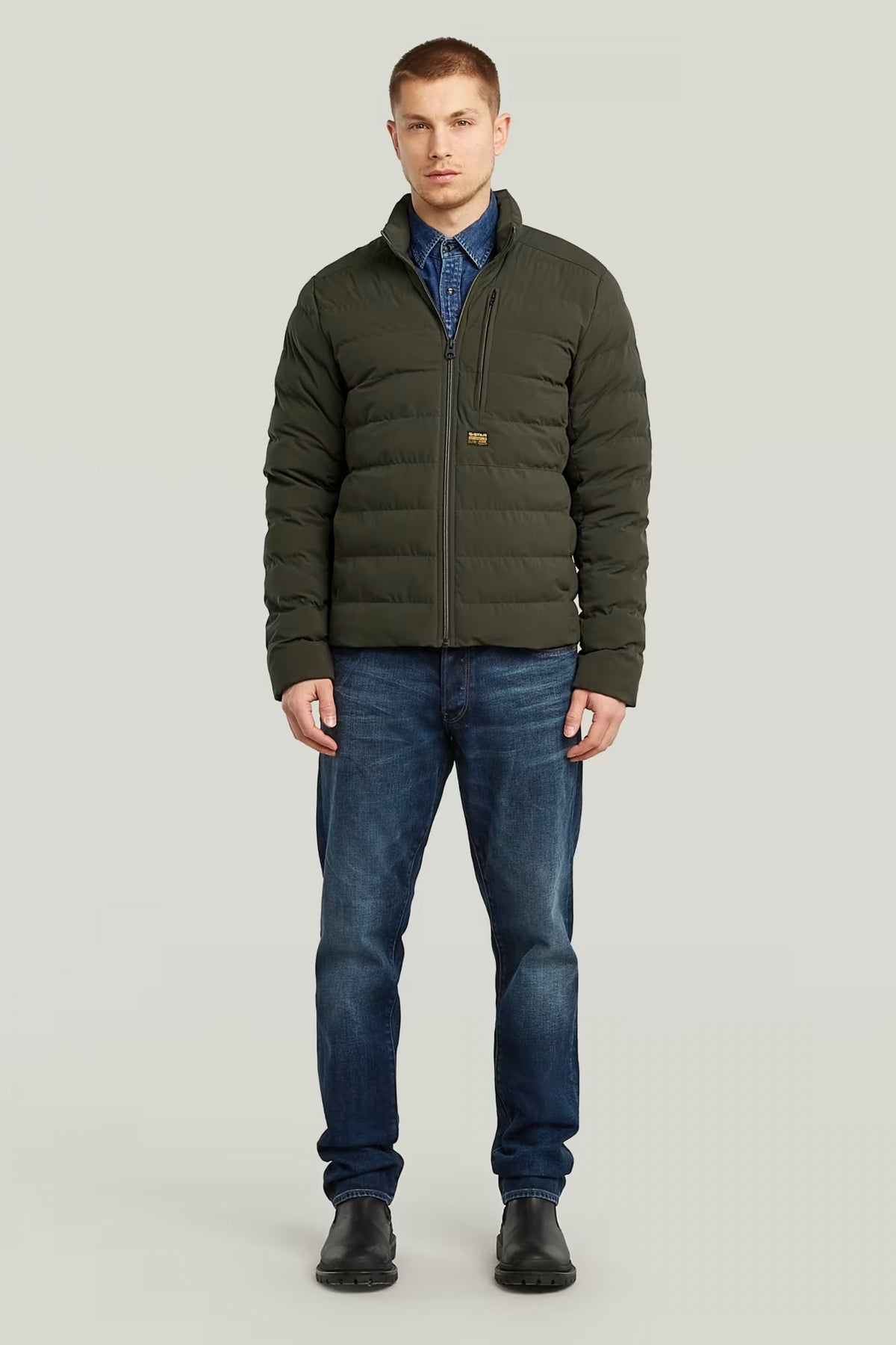 G-STAR  FOUNDATION LINER JKT  en color VERDE  (4)