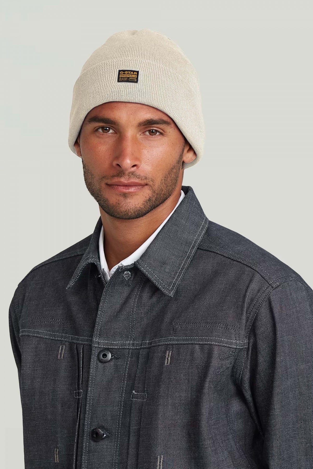 G-STAR ORIGINALS FISHERMAN BEANIE en color BLANCO  (3)
