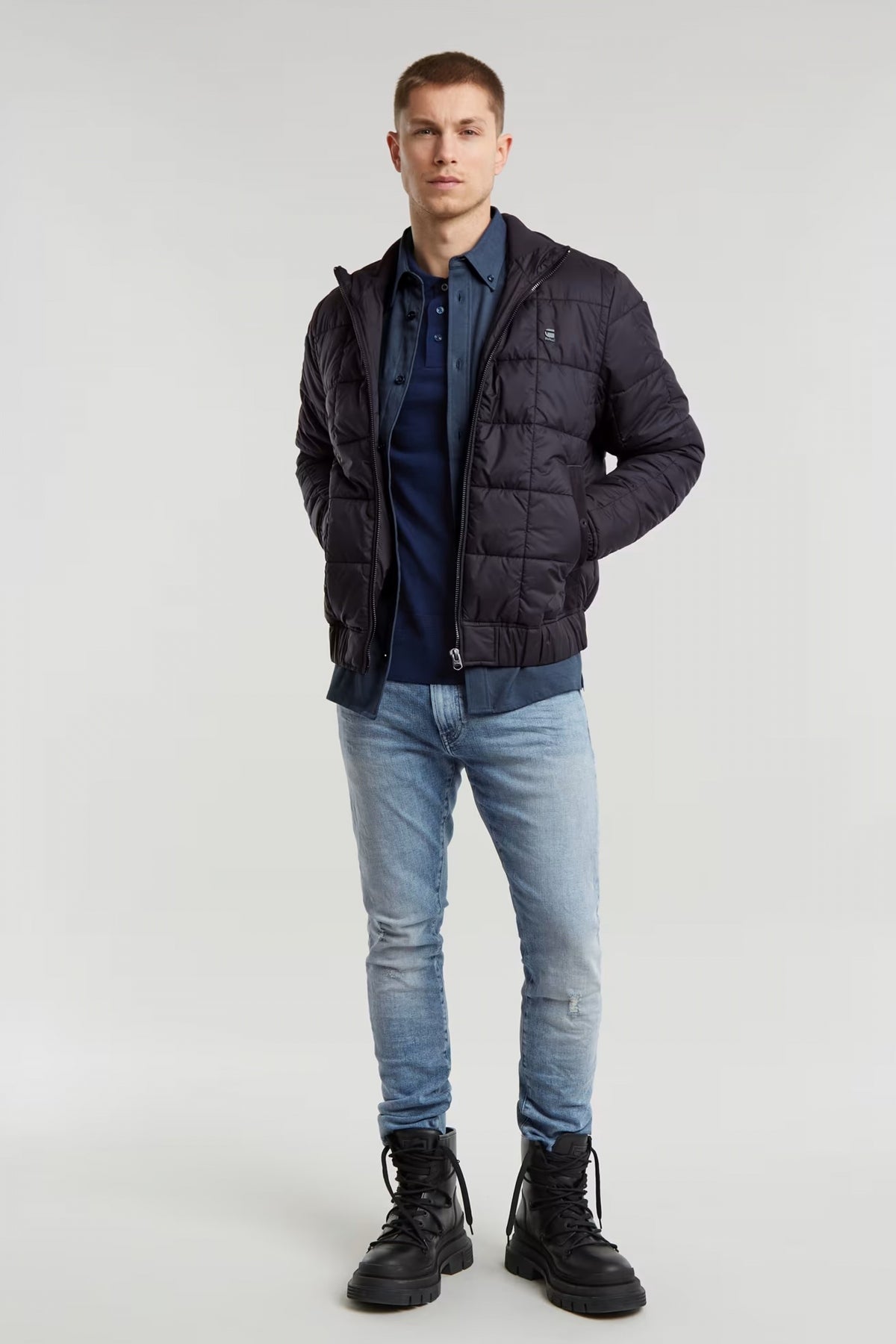 G-STAR  MEEFIC QLT JKT  en color NEGRO  (4)