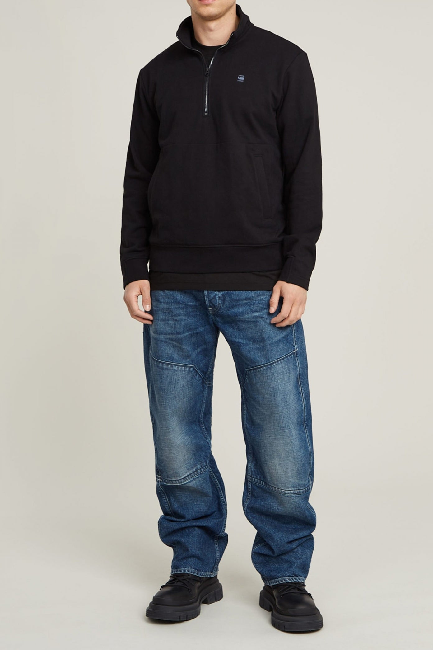 G-STAR NIFOUS HALF ZIP SW en color NEGRO  (4)