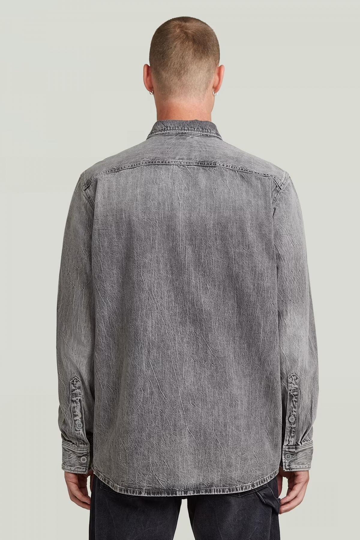 G-STAR REGULAR  PKT SHIRT LS en color GRIS  (3)