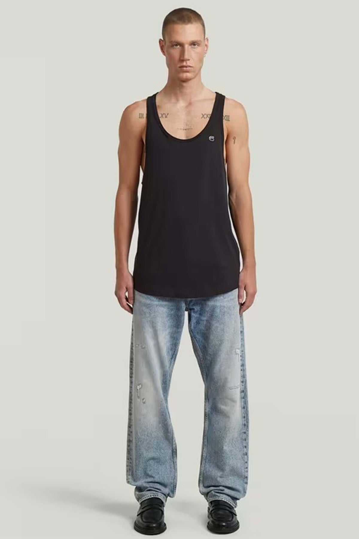 G-STAR  LASH MUSCLE TANK TOP  en color NEGRO  (3)