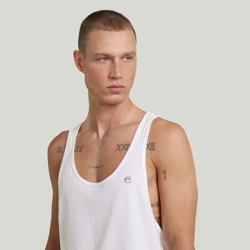 G-STAR  LASH MUSCLE TANK TOP  en color BLANCO  (7)