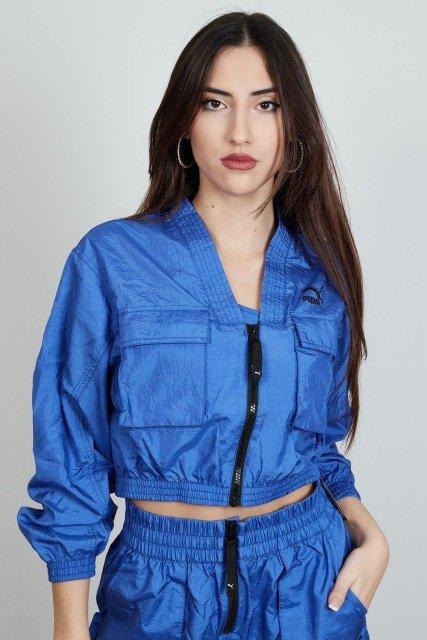 PUMA DARE TO WOVEN JACKET en color AZUL  (1)