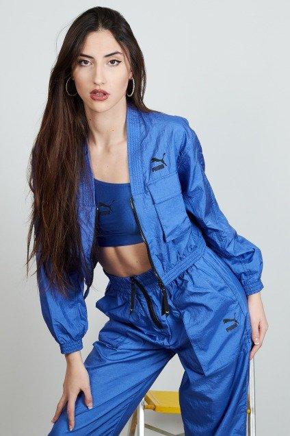 PUMA DARE TO WOVEN JACKET en color AZUL  (3)