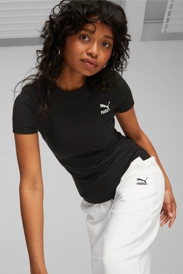 PUMA  RIBBED SLIM en color NEGRO  (1)